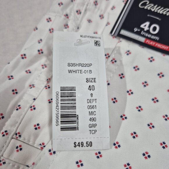 Roundtree & Yorke Men's Shorts Size 40 Casuals White Flat Front Chino (54) - Picture 13 of 13
